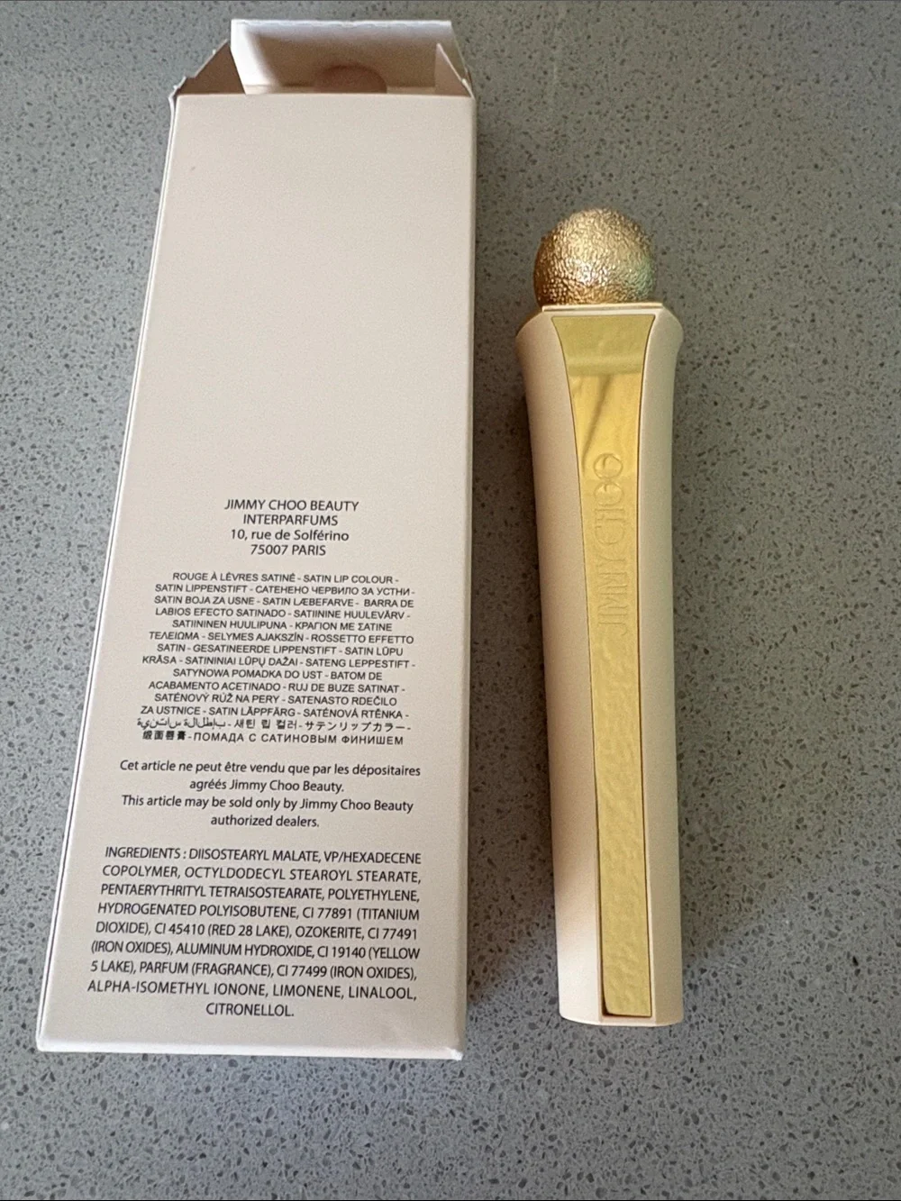 Jimmy Choo Satin Lip Colour English Rose NEW